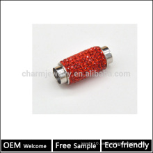 BX083 pave diamond stainless Steel Magnetic clasp for leather bracelets making handmade jewelry finding designer supplier